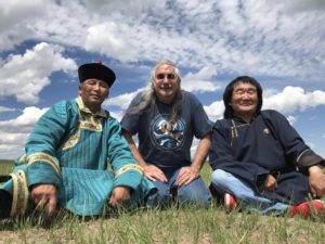 Matthew with musicians in Mongolia
