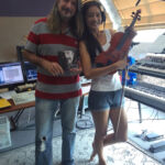 Matthew with Janet Hsieh, for the recording of "Flying Fish." (Thanks for the music stand!)